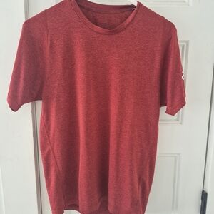 adidas Men's Heathered Red Short Sleeve Tee